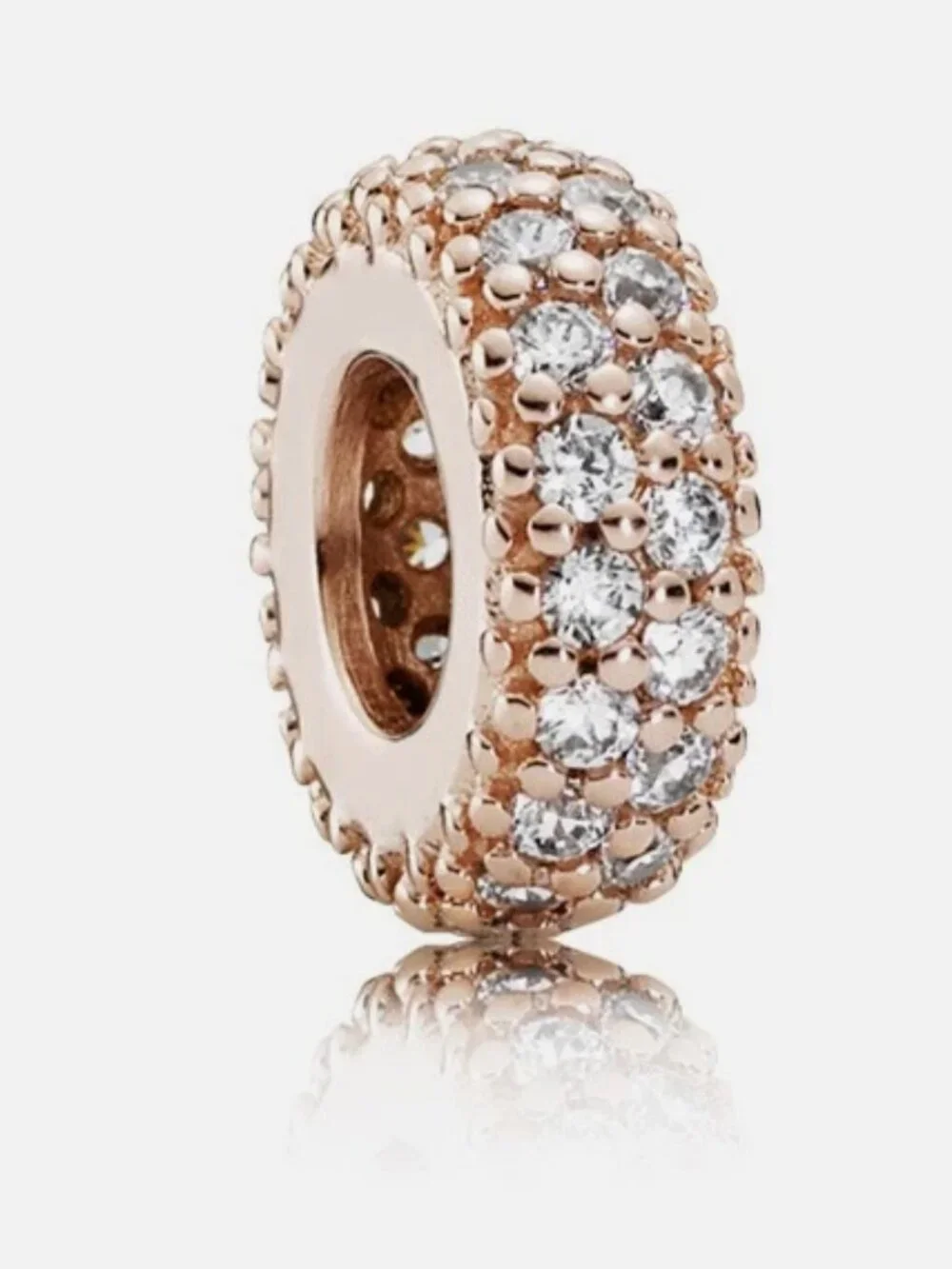 Pandora S925 ALE Rose Gold Clear CZ Inspiration Bracelet Spacer 781359CZ